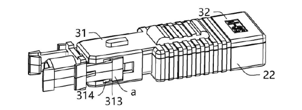 是跳線快速連接器與適配器的卡扣連接時(shí)的結(jié)構(gòu)示意圖 - 廣西光通信 是跳線快速連接器與適配器的卡扣連接時(shí)的結(jié)構(gòu)示意圖 - 廣西光通信