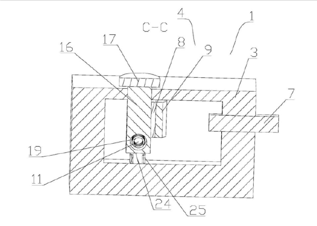 節(jié)能MEMS光開關C-C面剖視圖(MEMS芯片安裝位置) - 廣西科毅光通信 節(jié)能MEMS光開關C-C面剖視圖(MEMS芯片安裝位置) - 廣西科毅光通信